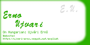 erno ujvari business card