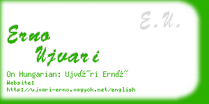 erno ujvari business card